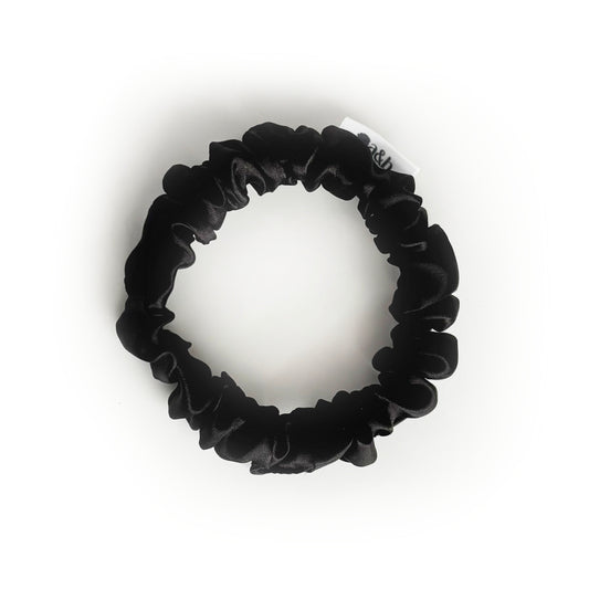 Black Satin Scrunchie