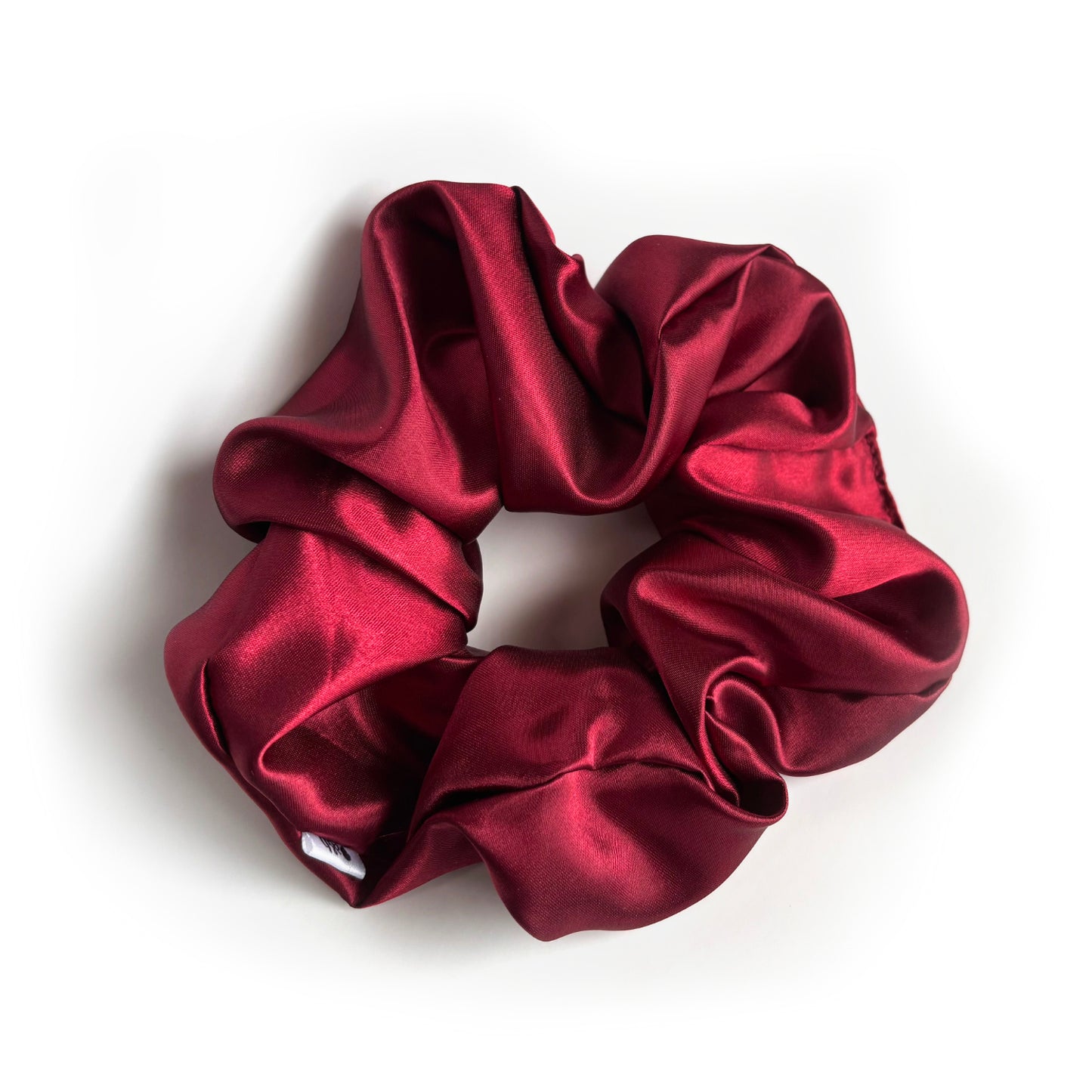 Burgundy Satin Scrunchie