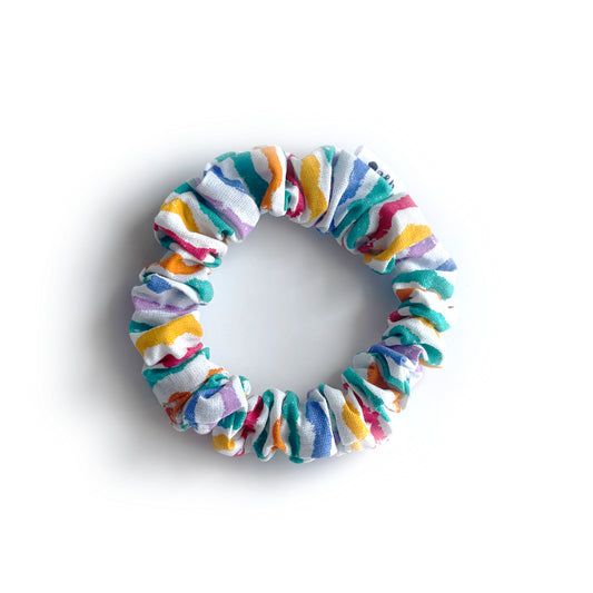 Crayon Stripes - Cotton Scrunchie