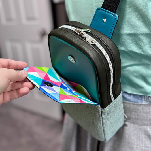 Teal Geometric - Joey Sling