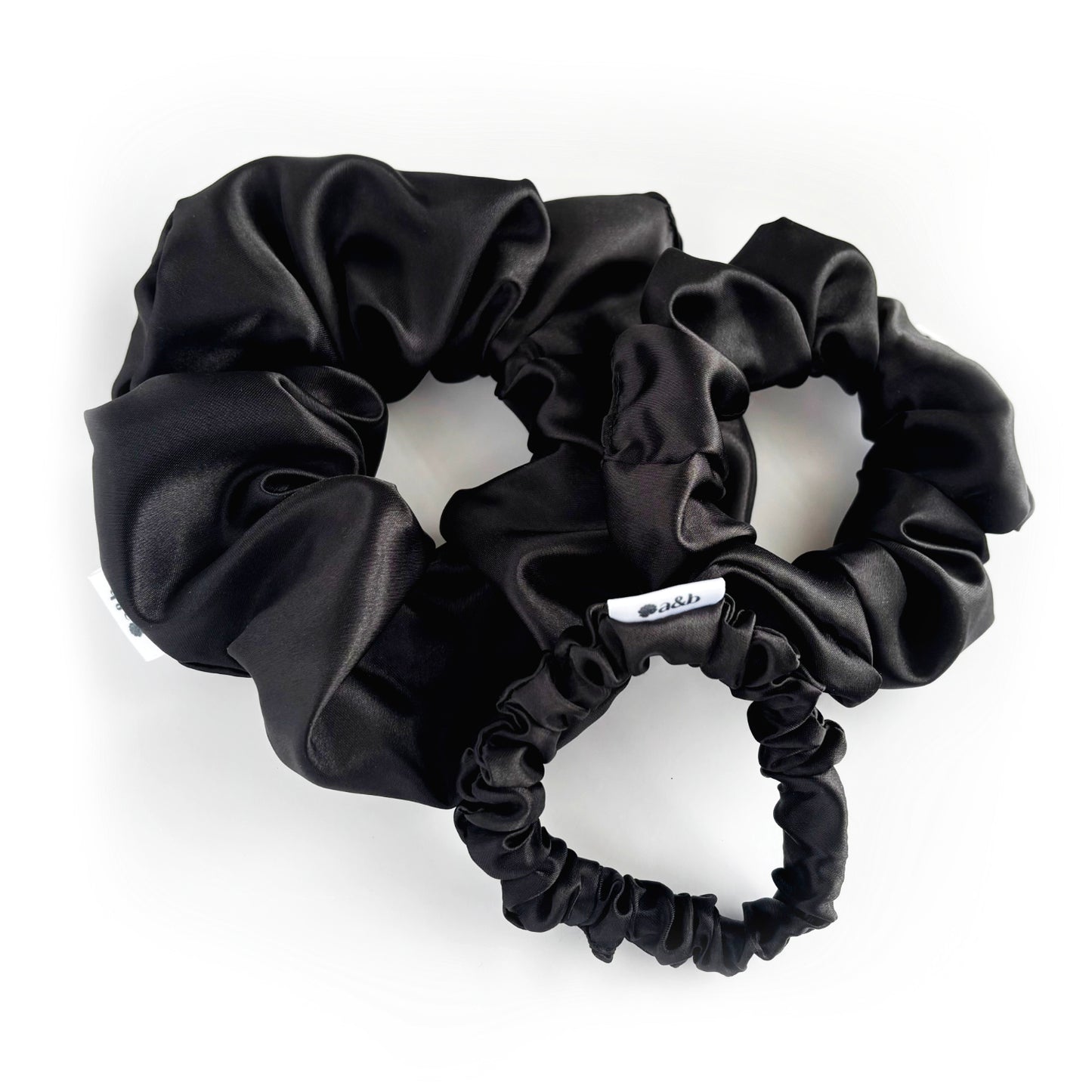 Black Satin Scrunchie