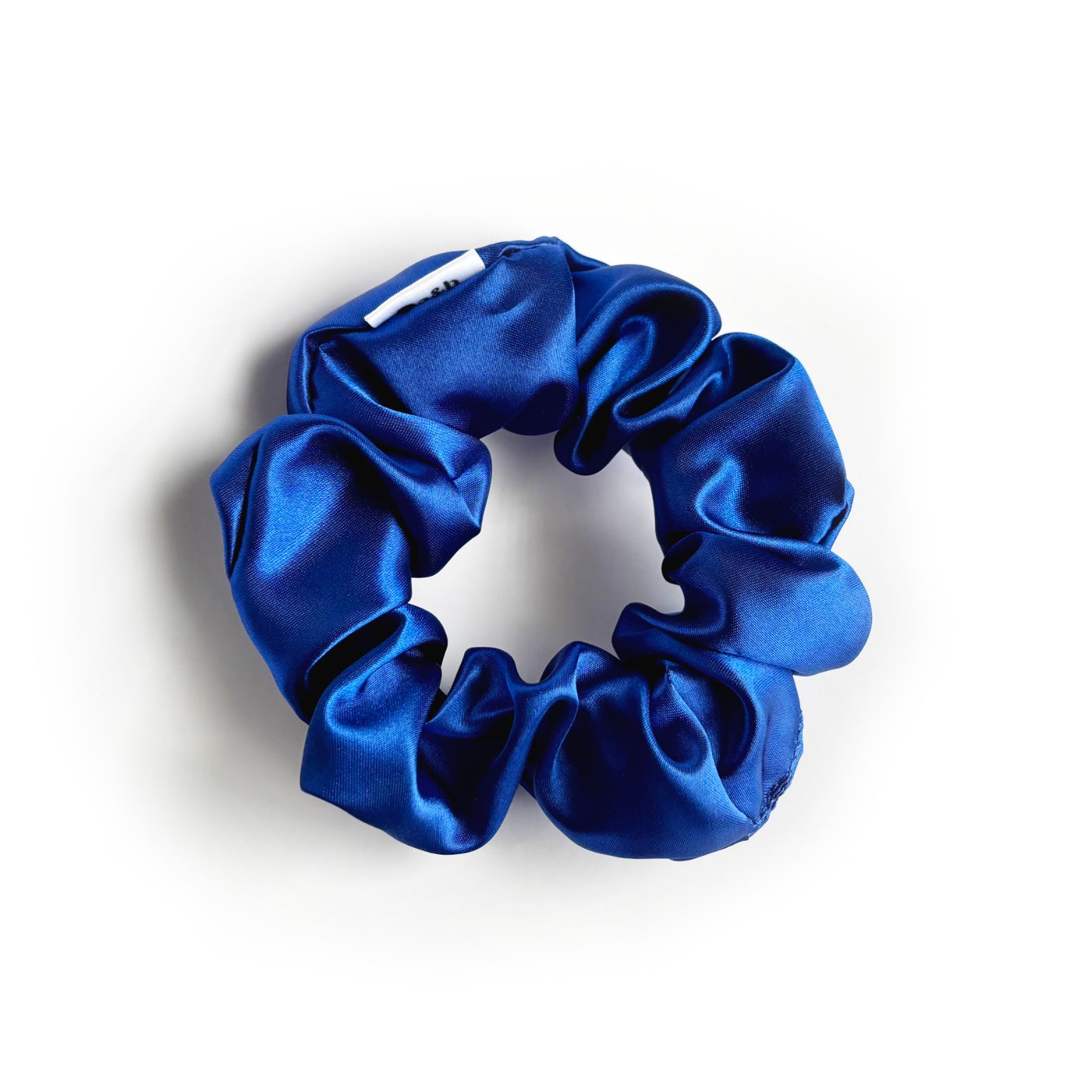 Blue Satin Scrunchie