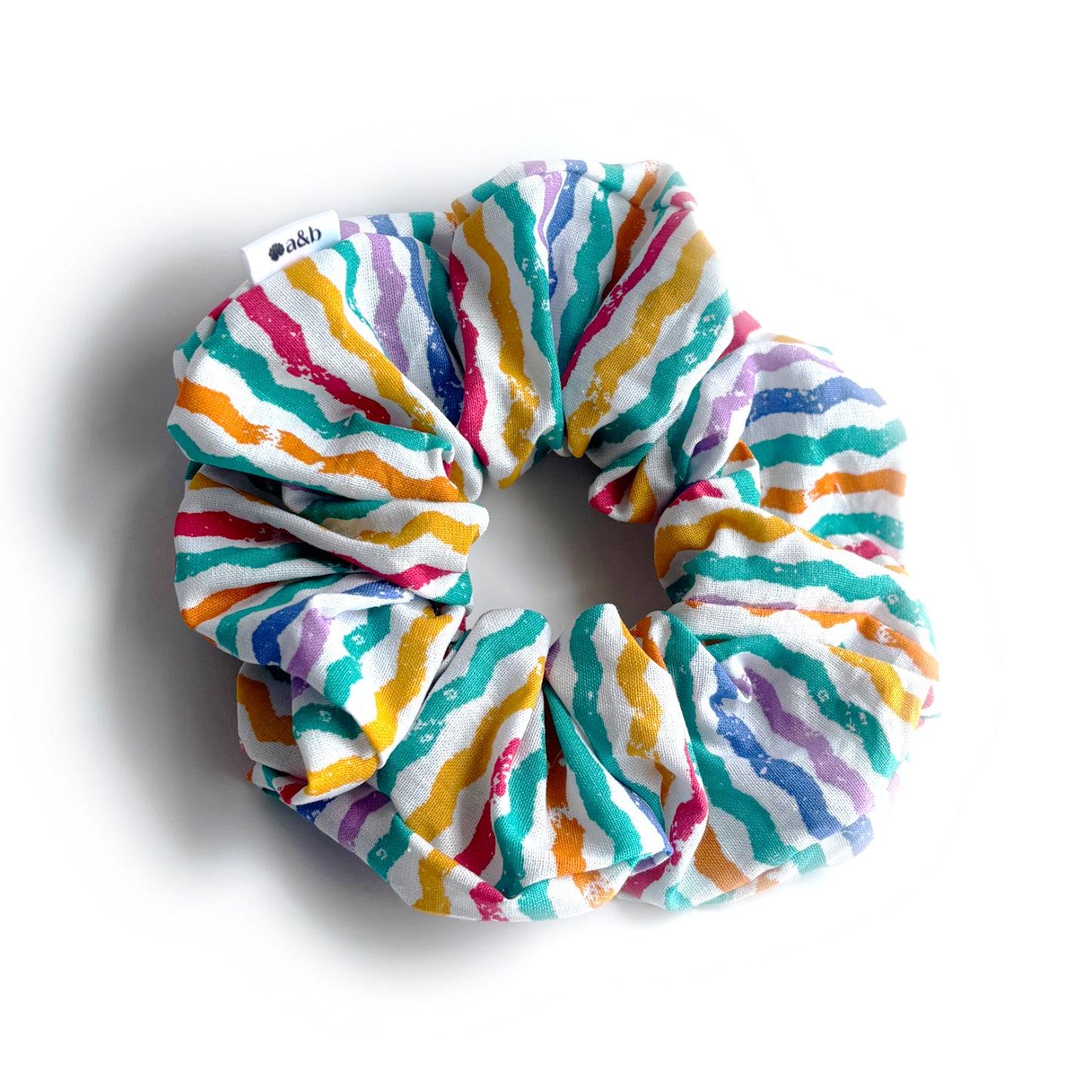 Crayon Stripes - Cotton Scrunchie