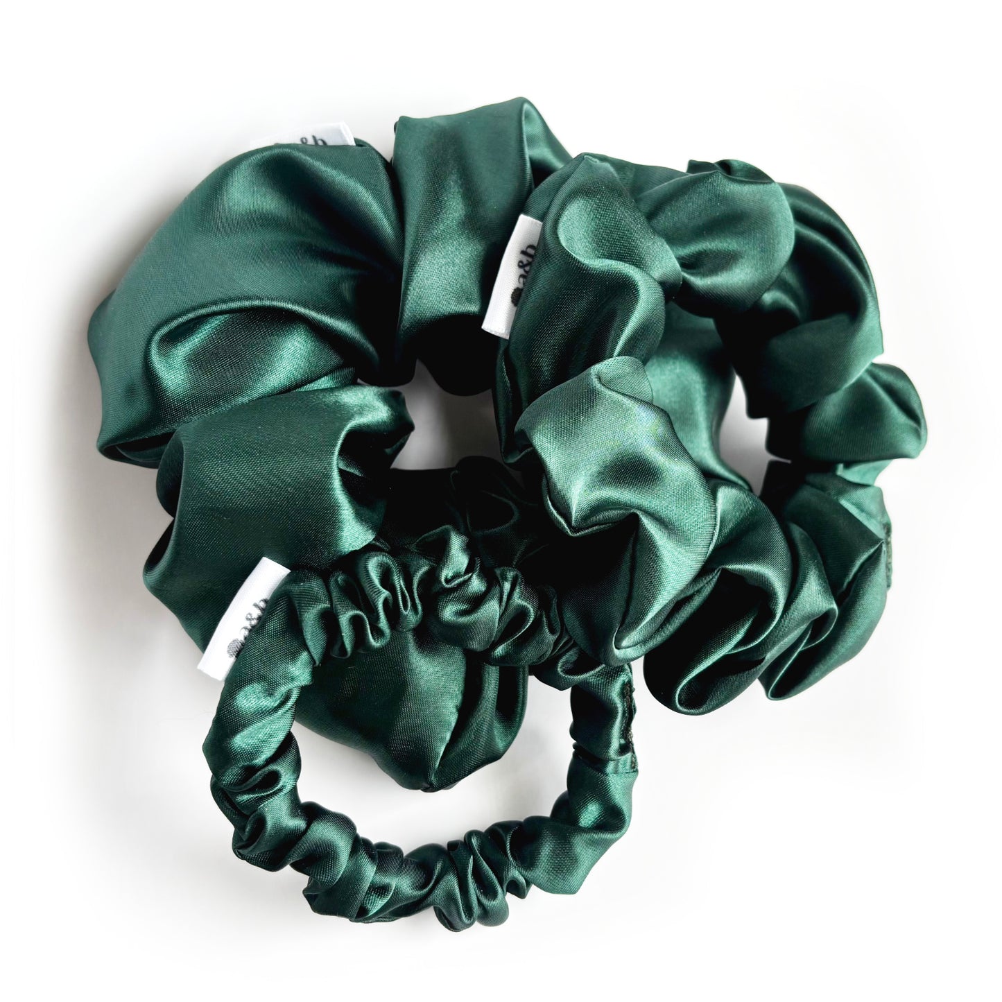 Hunter Green Satin Scrunchie