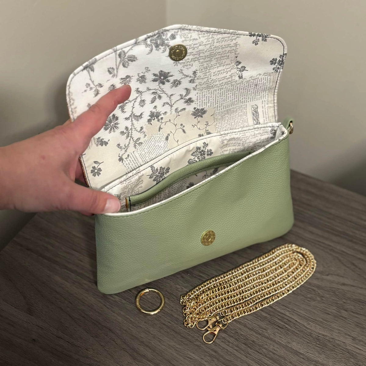 Celadon Convertible Envelope Bag