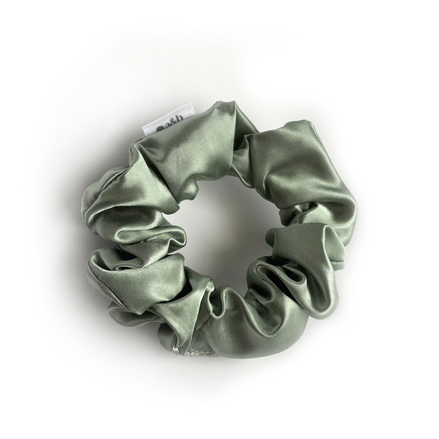 Sage Green Satin Scrunchie
