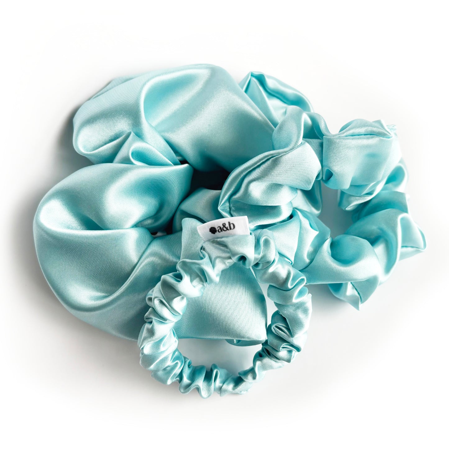 Seafoam Satin Scrunchie