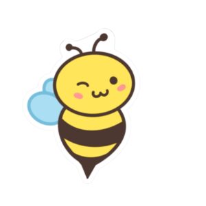 Winky Buzzy "Bubble" Bee - Kiss Cut Sticker