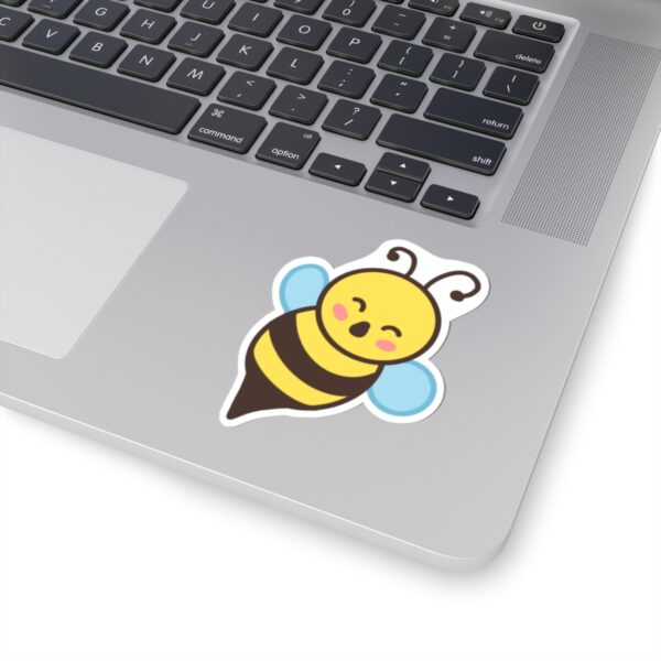 Happy Buzzy "Bubble" Bee - Kiss Cut Sticker - Image 2