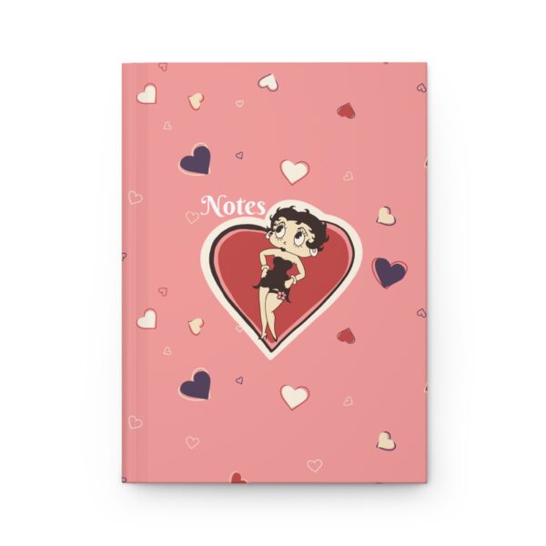 Hardcover Journal - Betty Boop Collection - Pink, Purple, and Red Heart Design