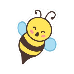 Happy Buzzy "Bubble" Bee - Kiss Cut Sticker