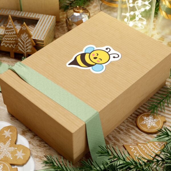 Happy Buzzy "Bubble" Bee - Kiss Cut Sticker - Image 3