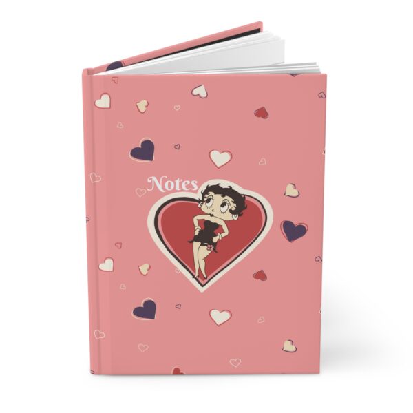 Hardcover Journal - Betty Boop Collection - Pink, Purple, and Red Heart Design - Image 3